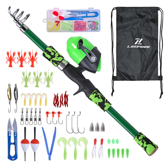 Kids Fishing Rod and Reel Combo Full Kit