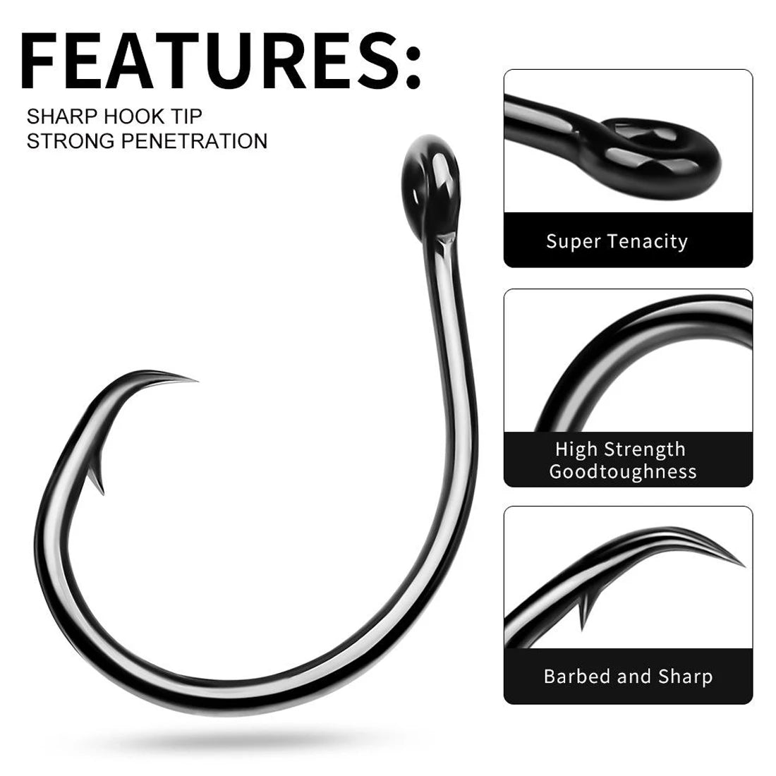 3X Strong Saltwater Fishing Hook