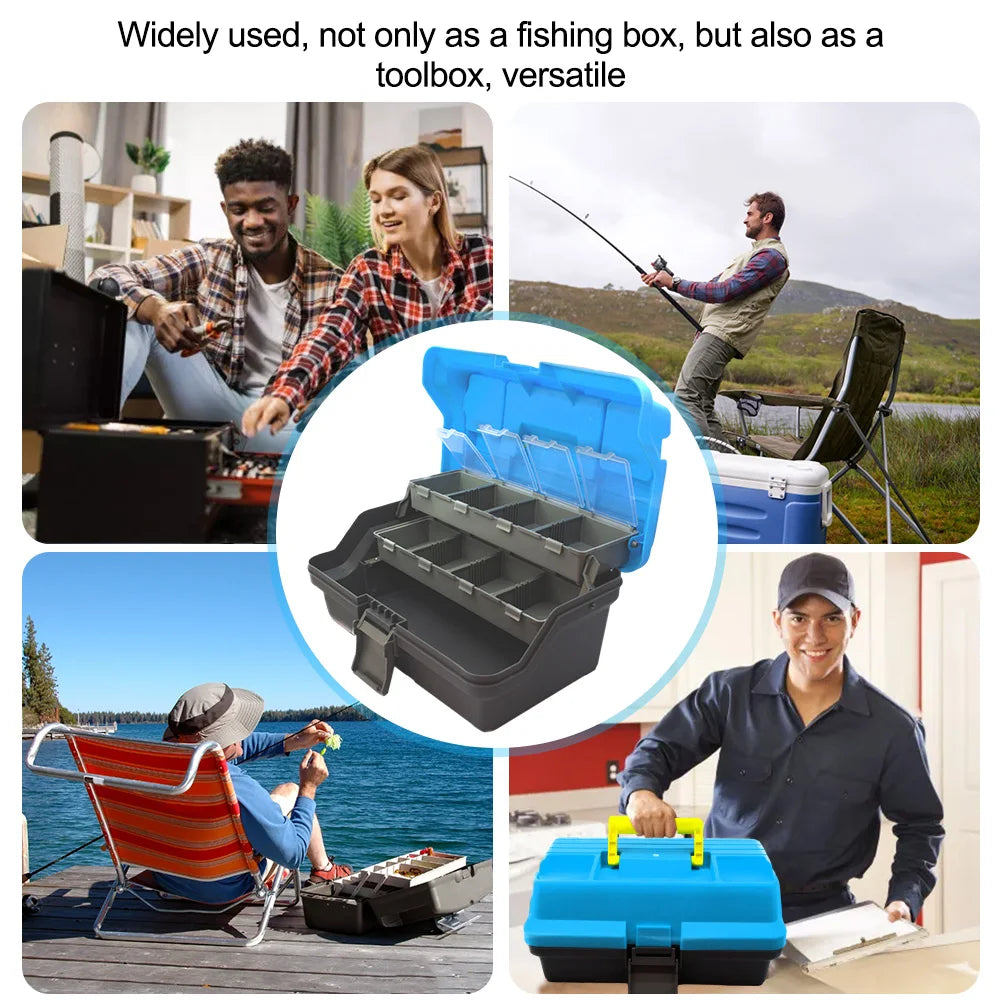 3-Layer Folding Fishing Tackle Box