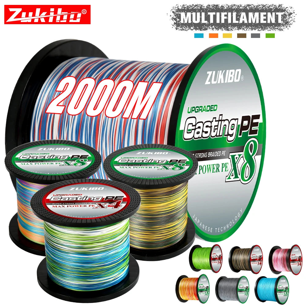 2000M 500M Saltwater 8 Threads 4 Threads PE Fishing Line