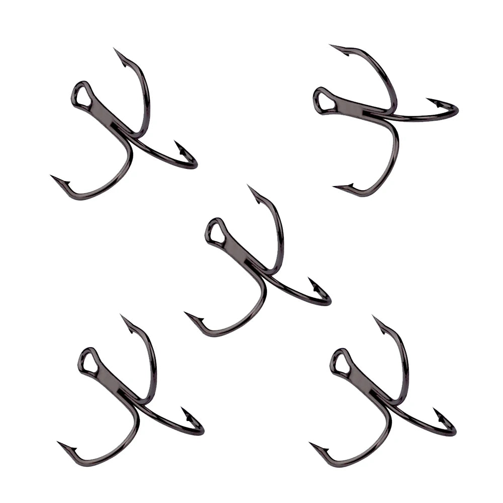 20 PCS/Lot Black High Carbon Treble Hooks