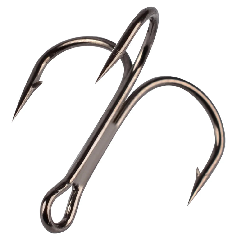 20 PCS/Lot Black High Carbon Treble Hooks