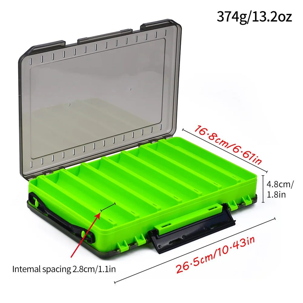 Double-Sided Waterproof Fishing Tackle Box