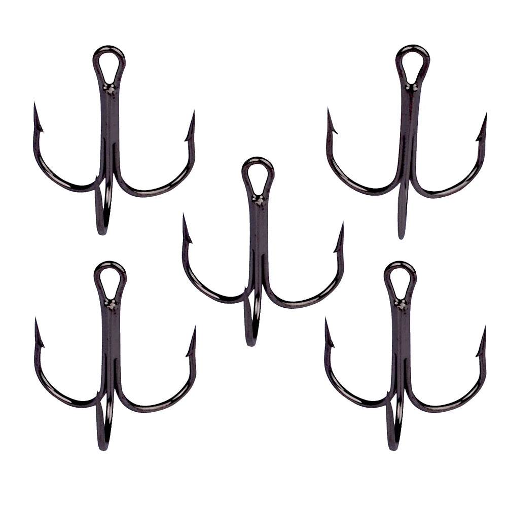 20 PCS/Lot Black High Carbon Treble Hooks