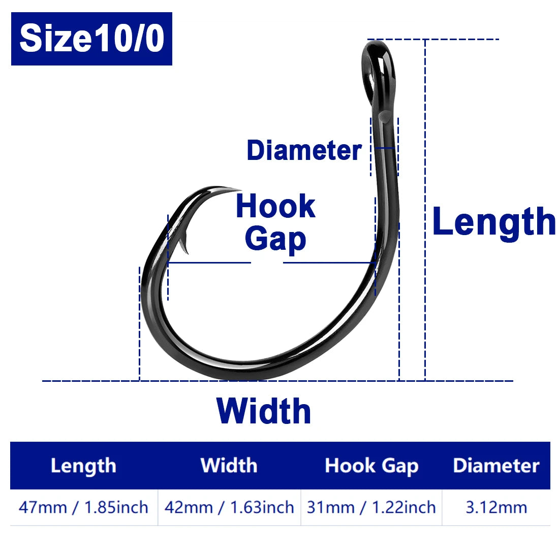 3X Strong Saltwater Fishing Hook