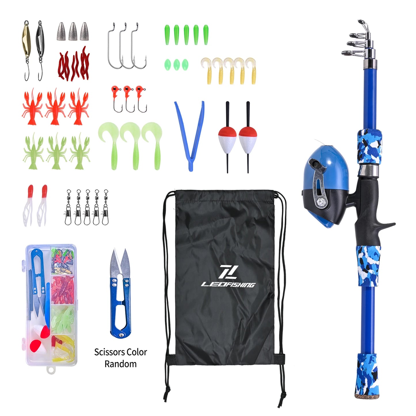 Kids Fishing Rod and Reel Combo Full Kit