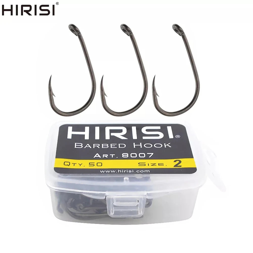 50Pcs Carp Fishing Barbed Hook