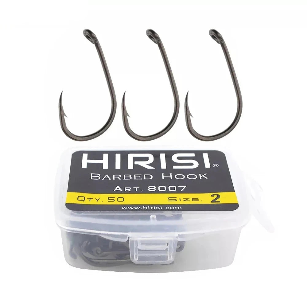 50Pcs Carp Fishing Barbed Hook