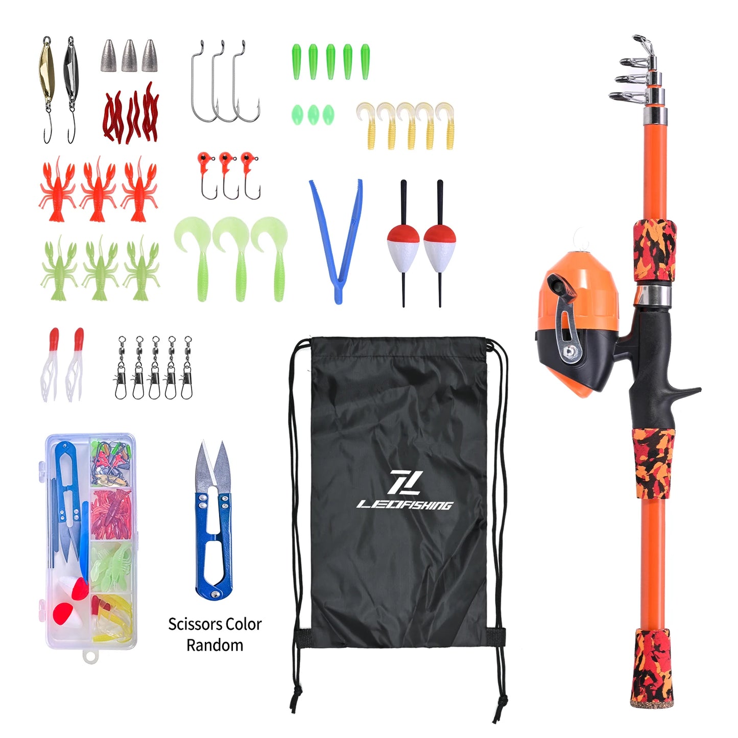 Kids Fishing Rod and Reel Combo Full Kit