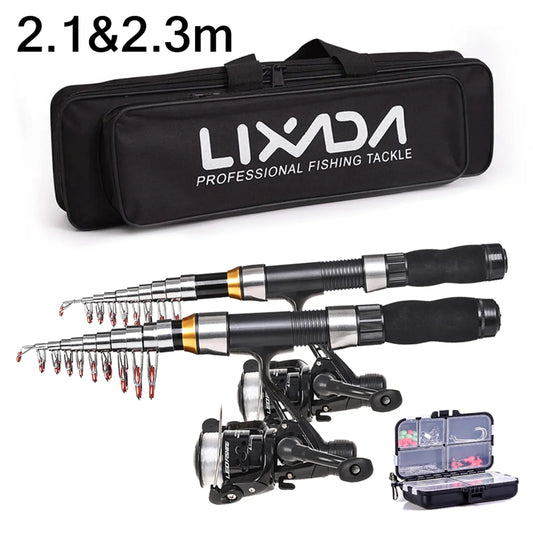 Telescopic Fishing Rod Reel Combo Full Kit