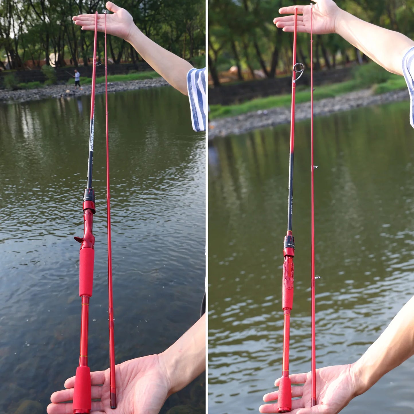 1.8m Carbon Fishing Rod 2 Sections