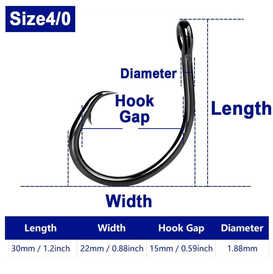 3X Strong Saltwater Fishing Hook