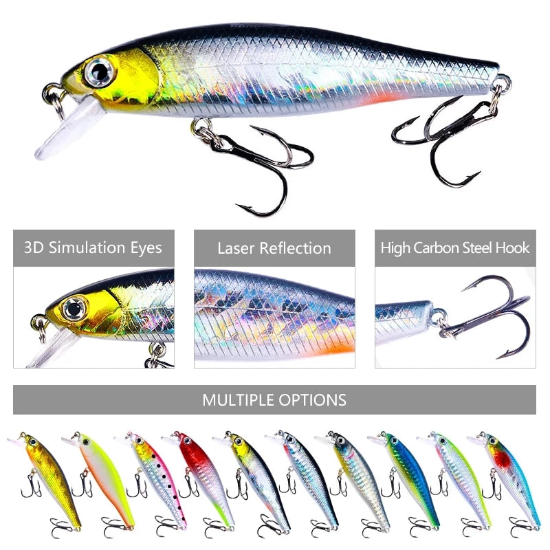 Minnow Crank Wobbler Jerkbait Fishing Lure